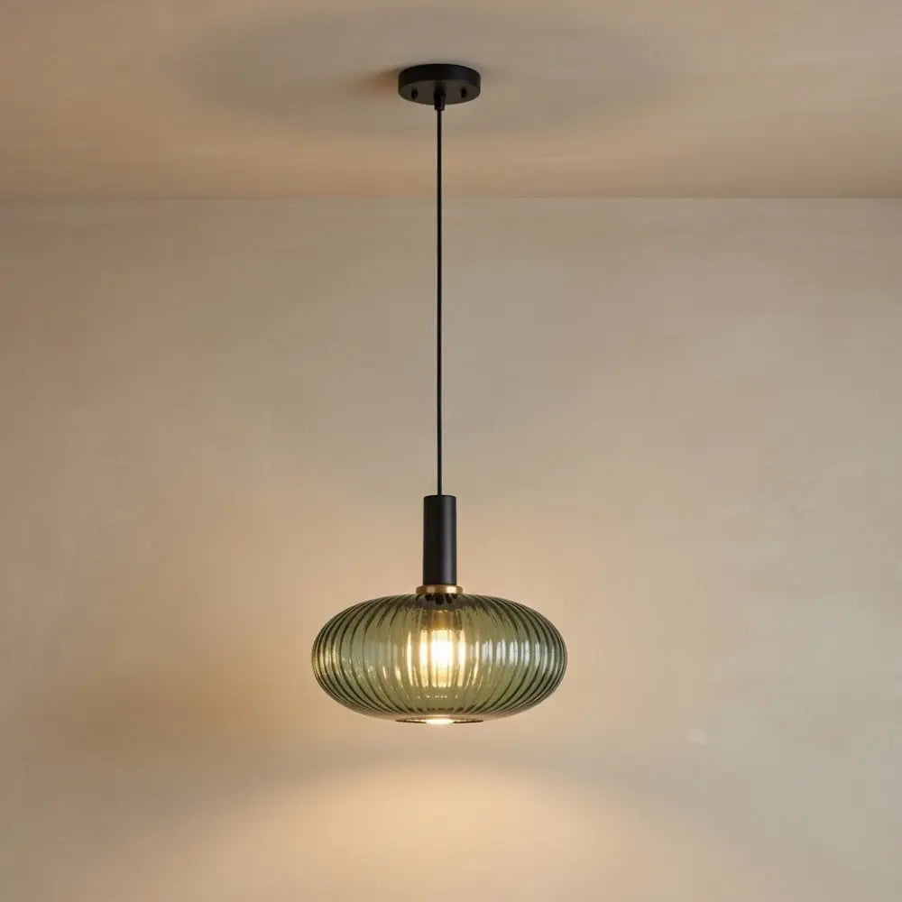 Chromeaura – Retro Glass Wave Pendant Light