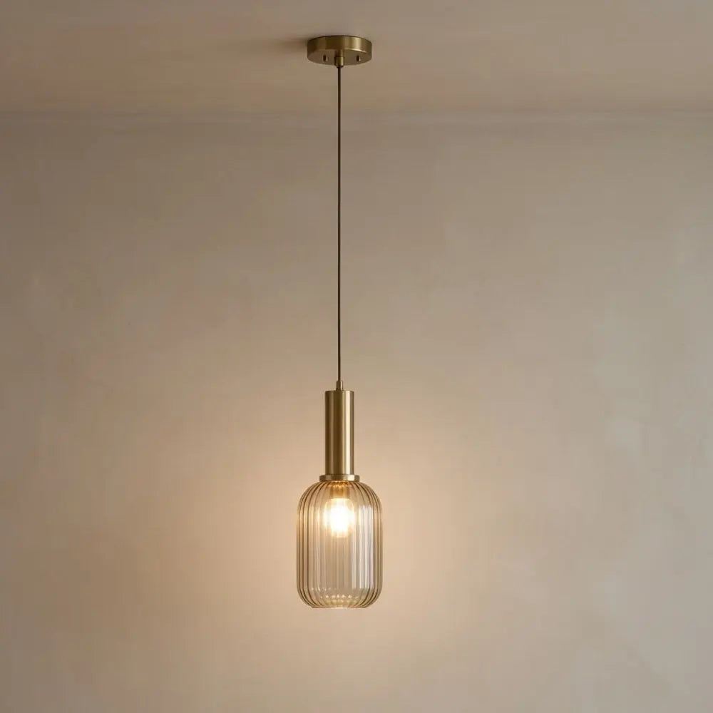 Chromeaura – Retro Glass Wave Pendant Light