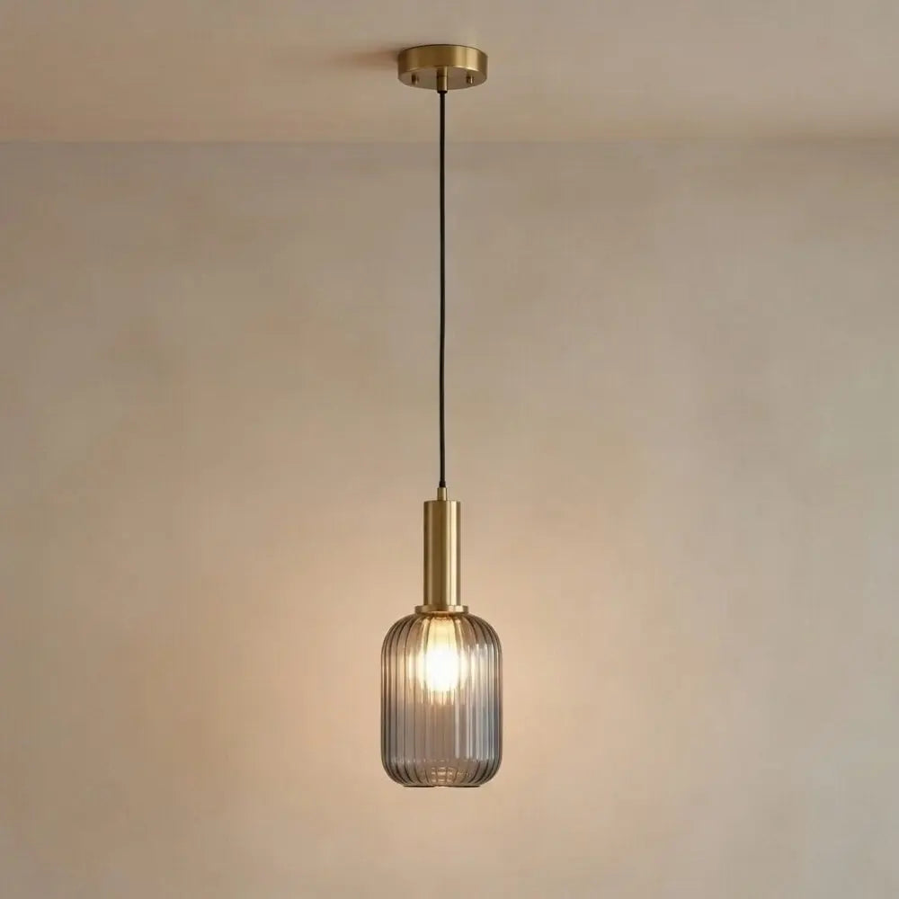 Chromeaura – Retro Glass Wave Pendant Light