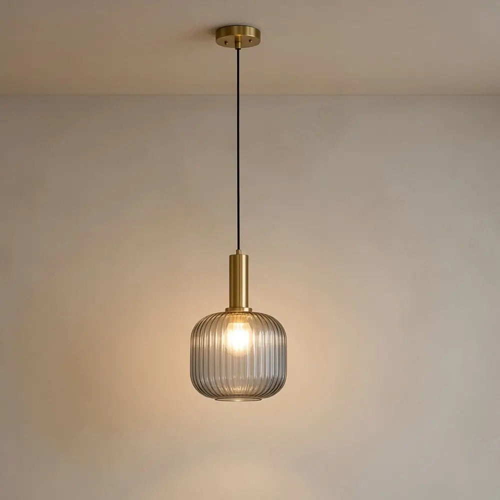 Chromeaura – Retro Glass Wave Pendant Light