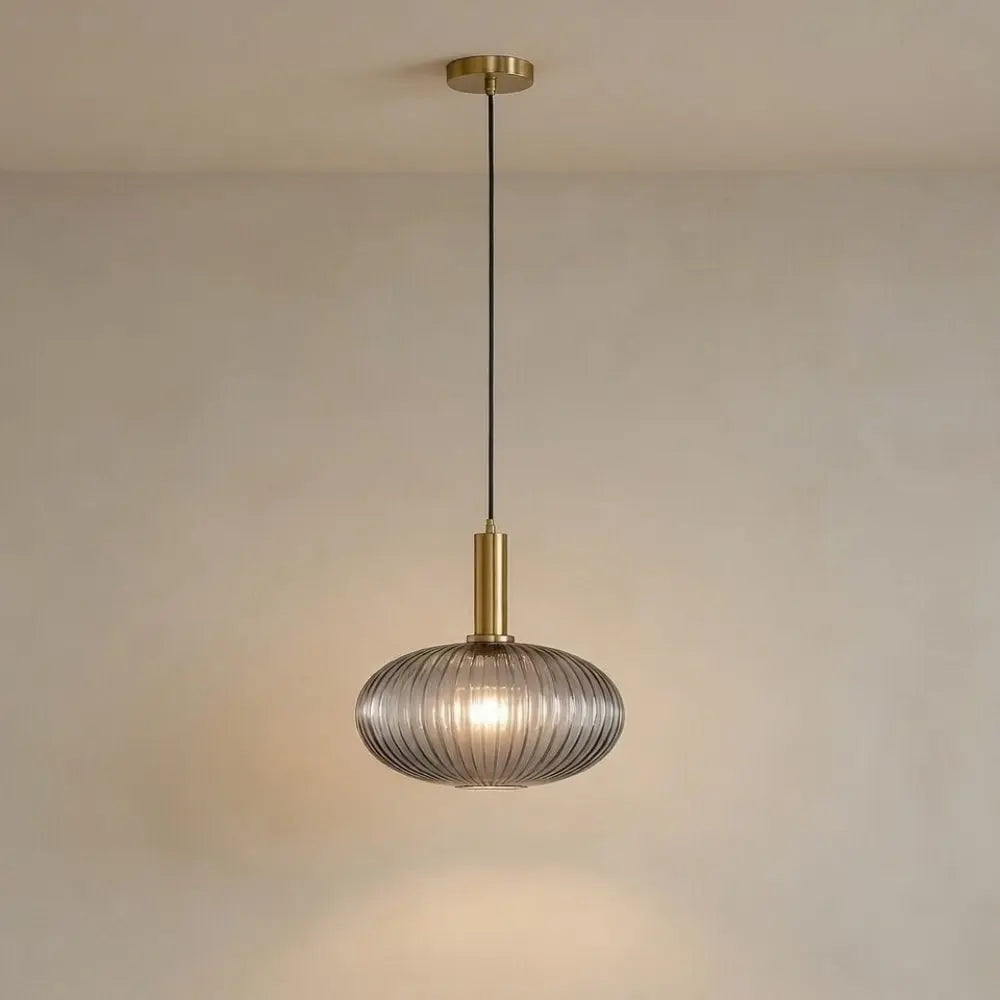 Chromeaura – Retro Glass Wave Pendant Light