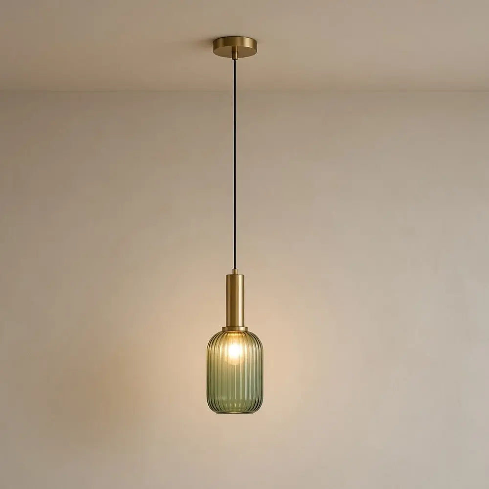 Chromeaura – Retro Glass Wave Pendant Light