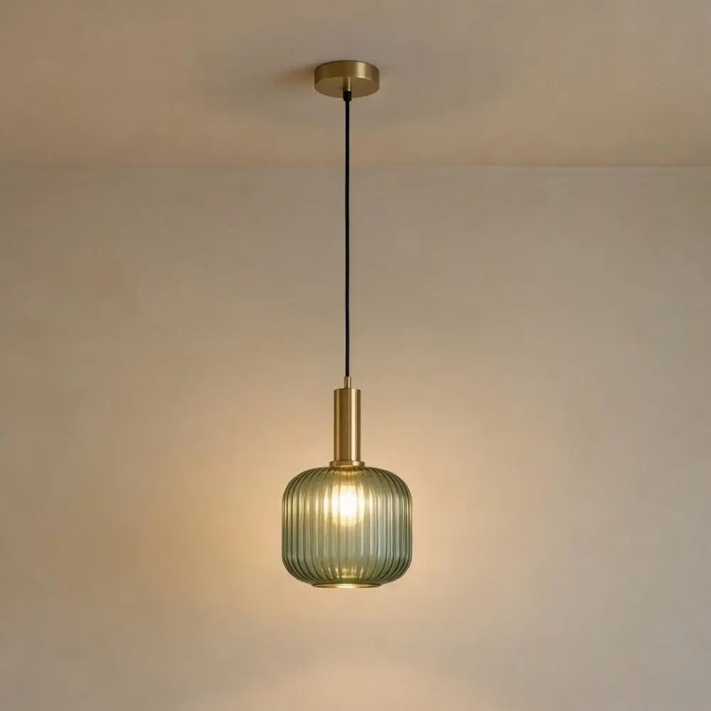 Chromeaura – Retro Glass Wave Pendant Light