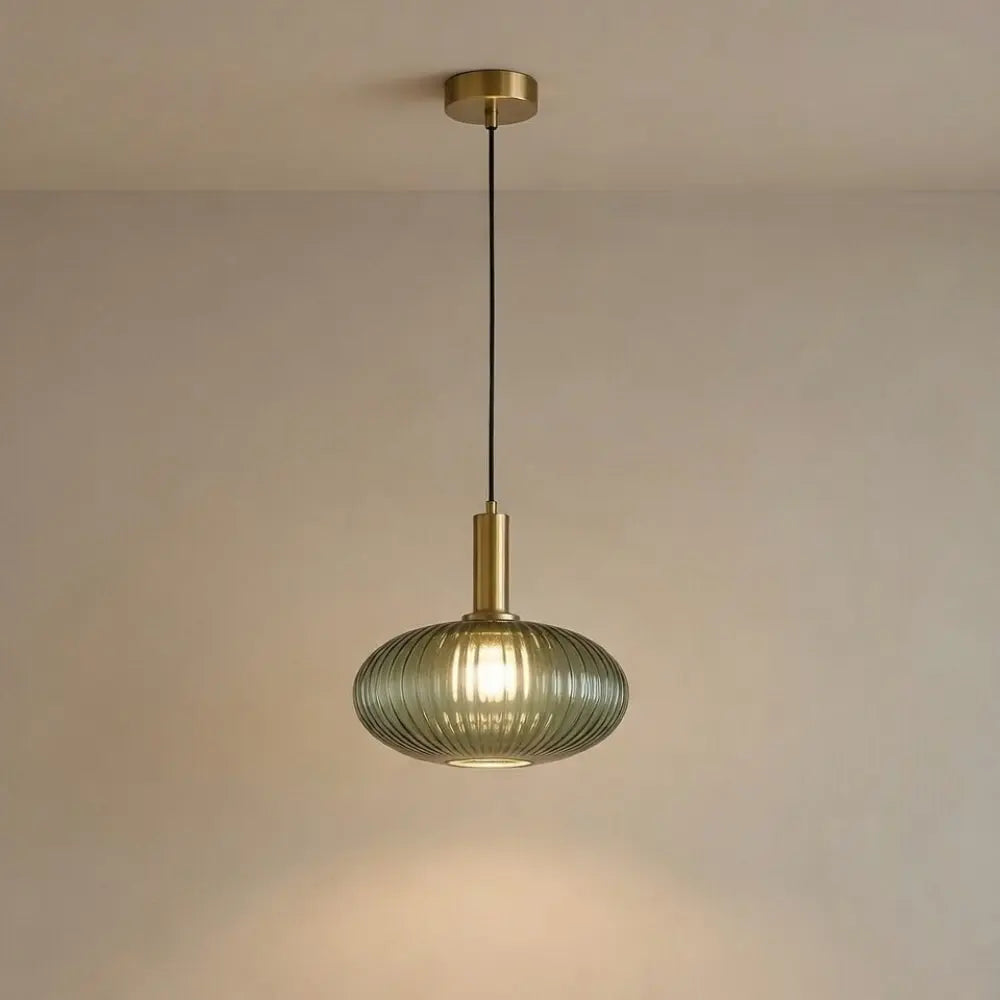 Chromeaura – Retro Glass Wave Pendant Light