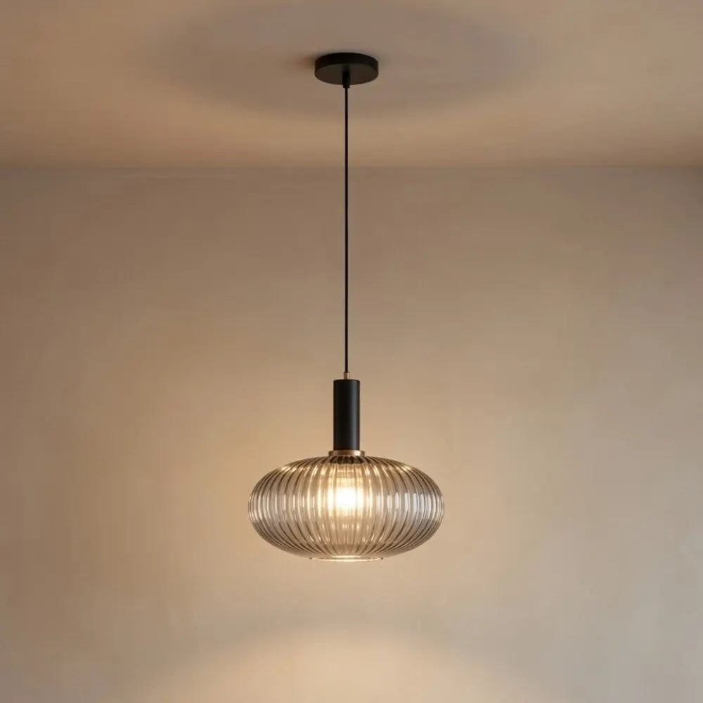 Chromeaura – Retro Glass Wave Pendant Light