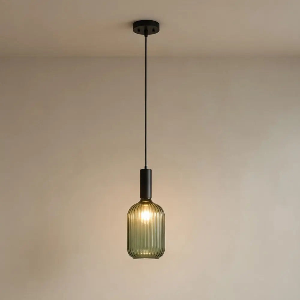 Chromeaura – Retro Glass Wave Pendant Light