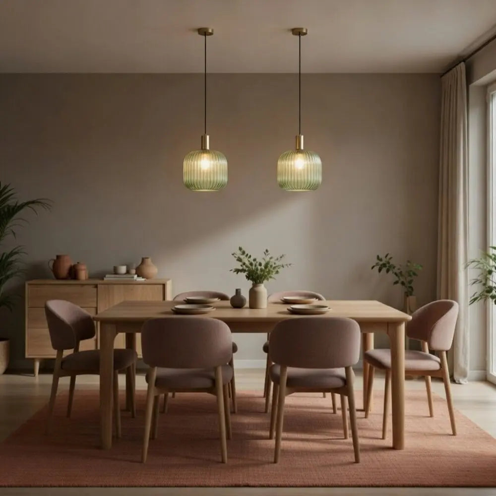 Chromeaura – Retro Glass Wave Pendant Light