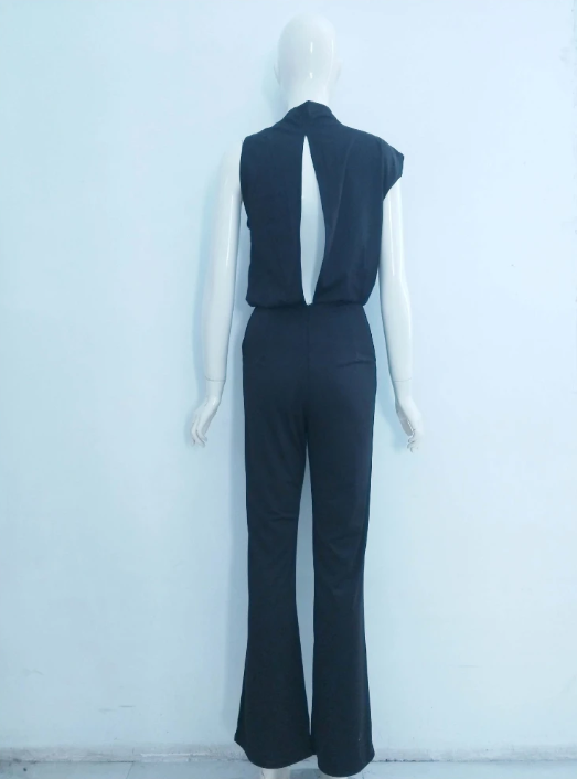 Alix - One-Shoulder Jumpsuit met Wijde Pijpen