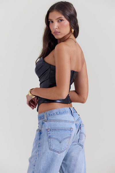 Helisara - Luxury Vegan Leather Corset Top