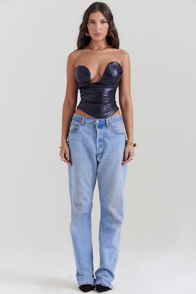 Helisara - Luxury Vegan Leather Corset Top