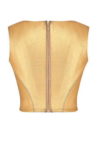 Helviora - Luxurious Gold Corset Top