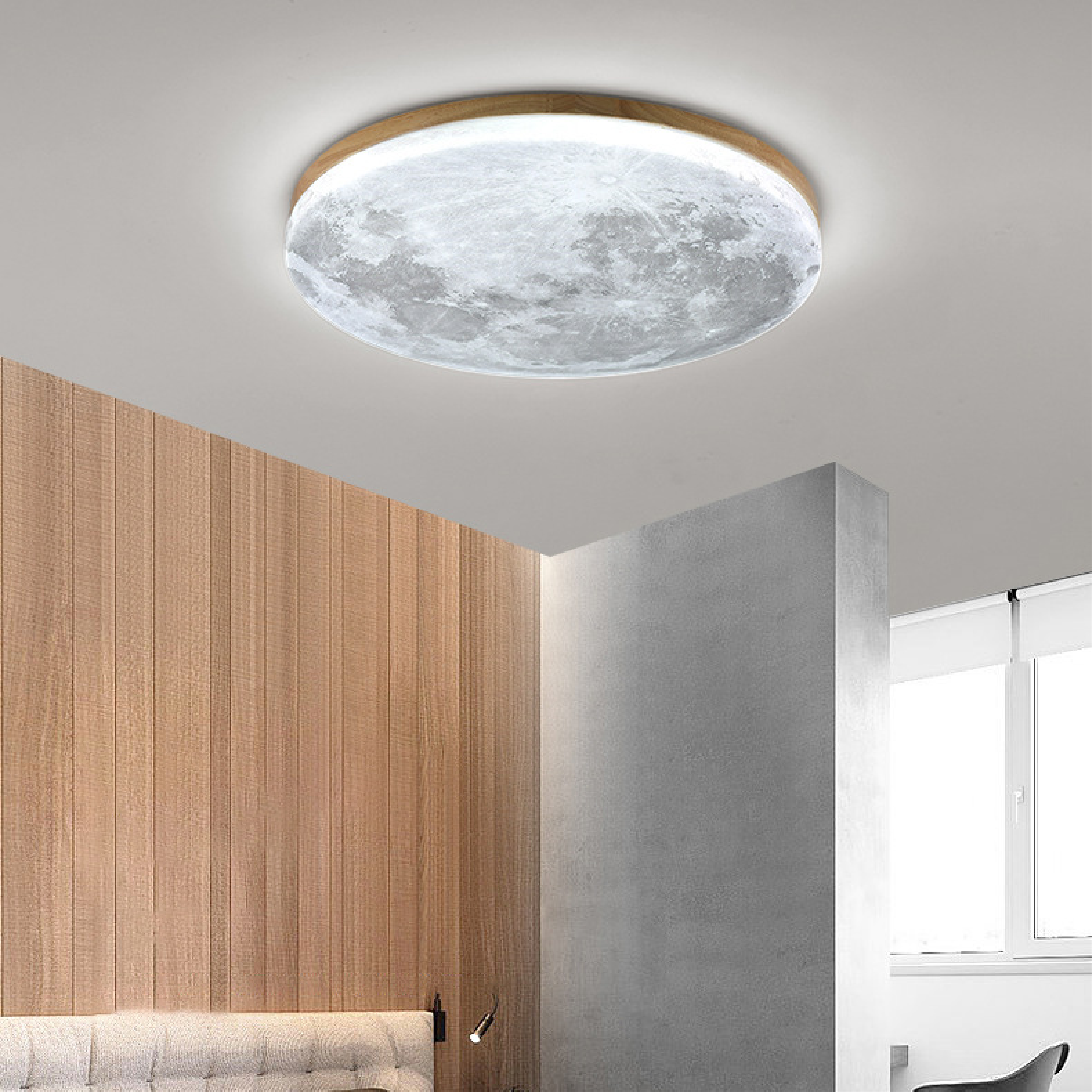 Sunlan - Modern Moon Ceiling Light