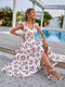 Madelief | Elegante Asymmetrische Bloemenjurk met Kant