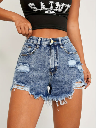 Madison | Cool Ripped Denim Shorts for Women 