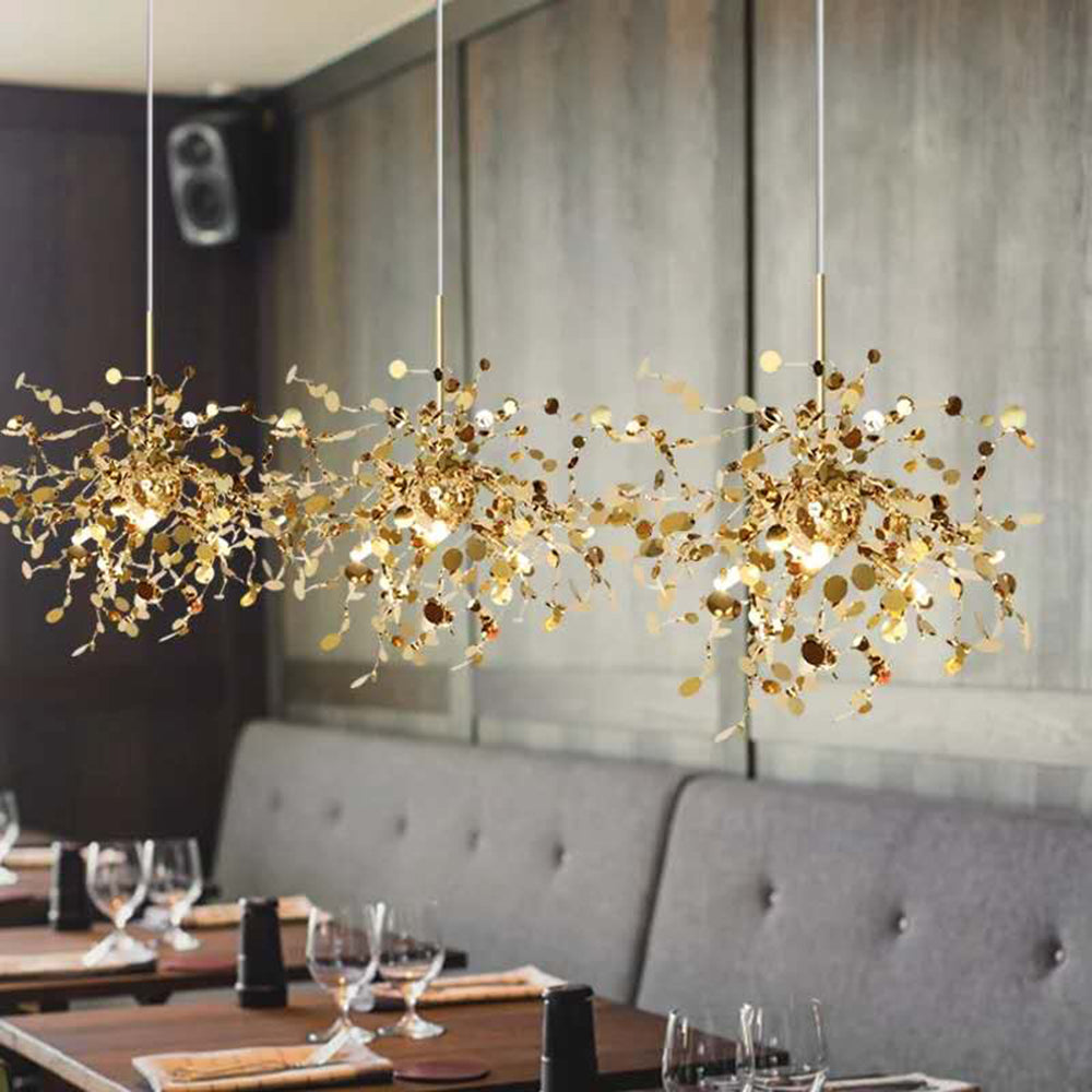 Durelia – Modern LED Chandelier with Gold and Silver Accents