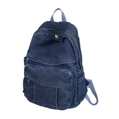 RetroDenim - Vintage Spijkerstof Rugzak met Grote Capaciteit