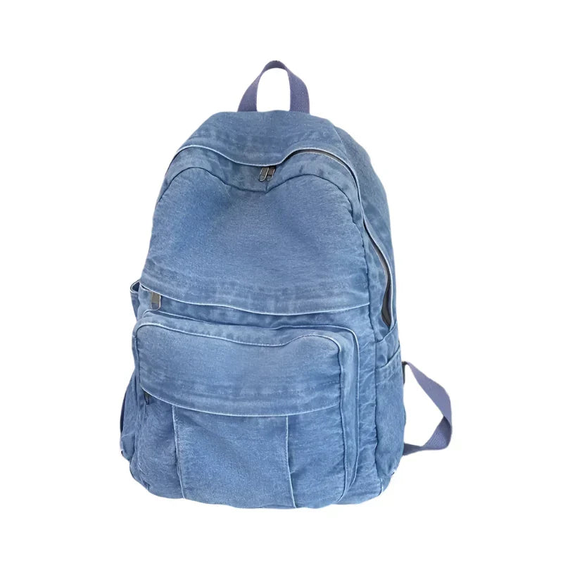 RetroDenim - Vintage Spijkerstof Rugzak met Grote Capaciteit