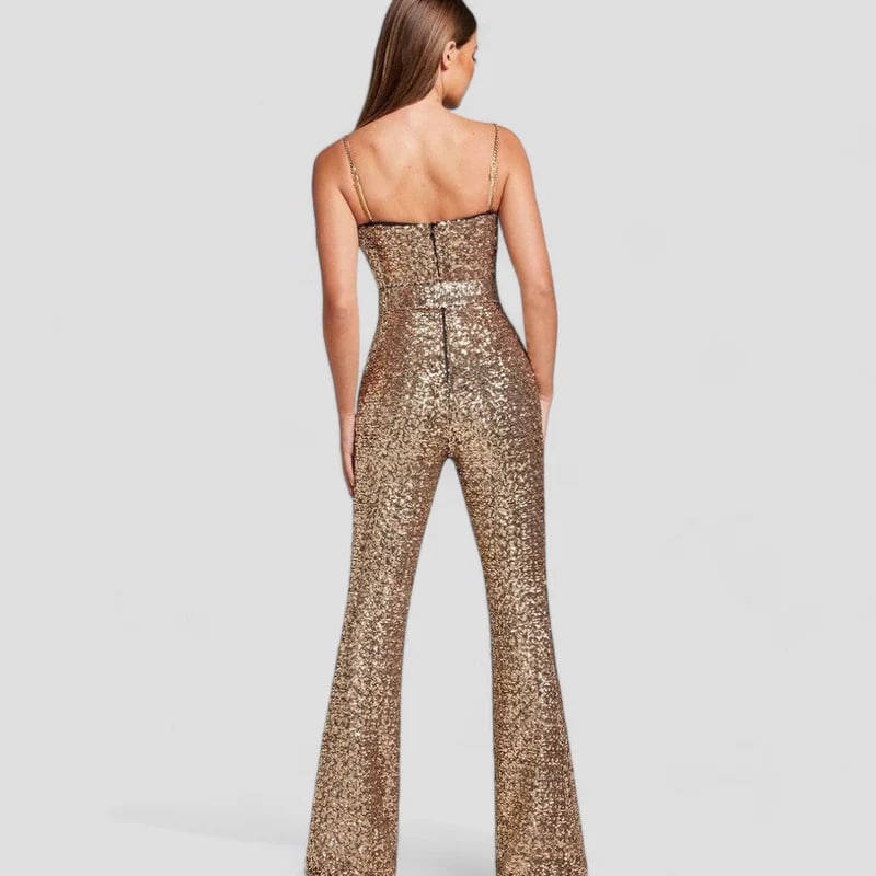 Mara - Elegant Gouden Jumpsuit Voor Speciale Gelegenheden