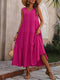 Mariëlle | Zomerse Casual Maxi Jurk met V-Hals en Ruches