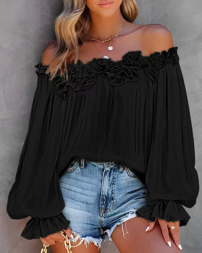 Marigold | Off-Shoulder Blouse with Ruffles 