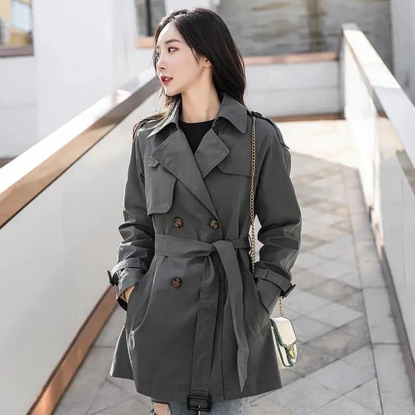 Marijn - Classic Short Trench Coat for Women