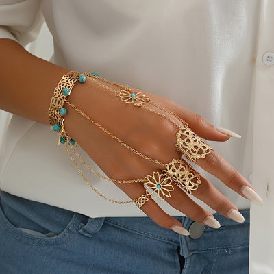 Marley | Vintage Bohemian Handjuweel met Ringen en Armband