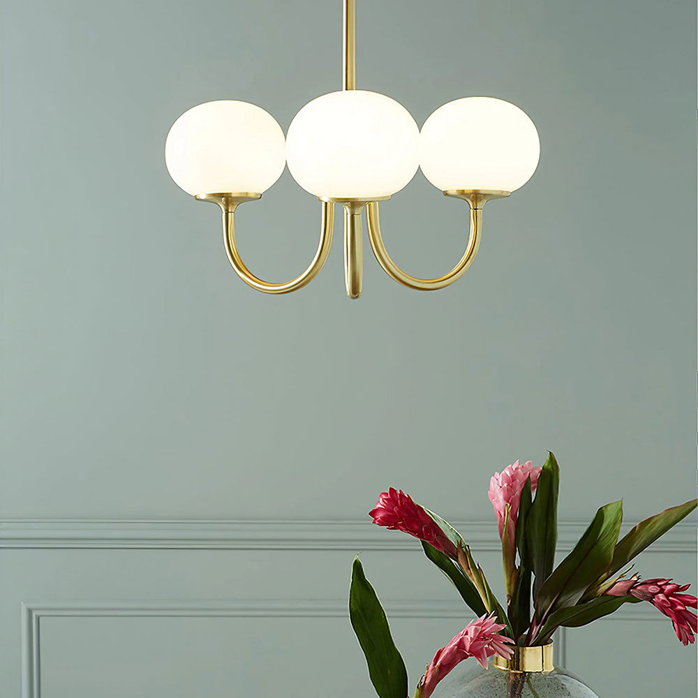 Piora - Pink Glass Bubble Chandelier
