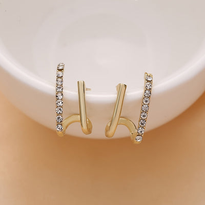 Maud | Luxe Strass Oorbellen met Uniek Design