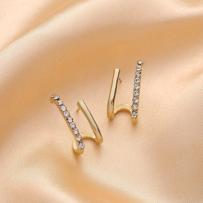 Maud | Luxe Strass Oorbellen met Uniek Design