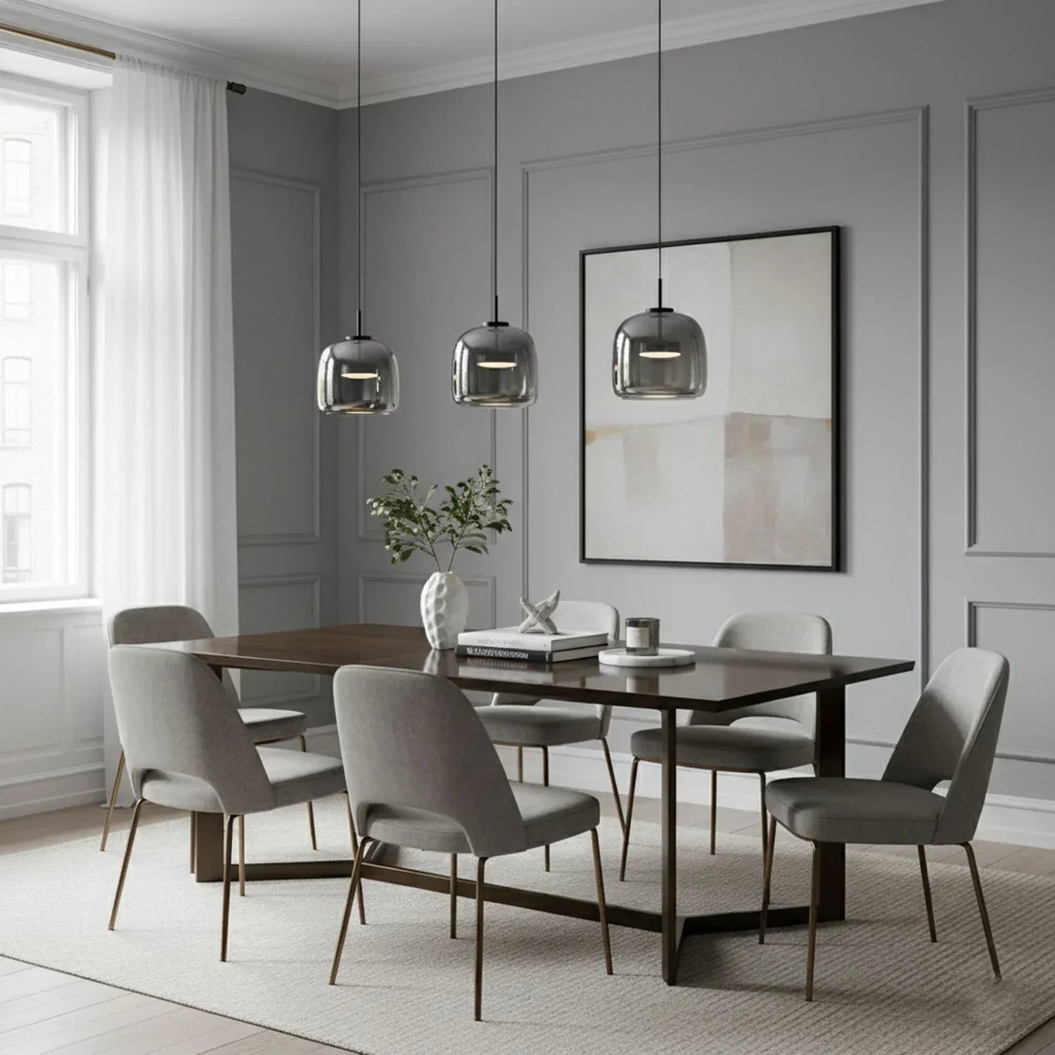 Ceyra – LED Pendant Light Dining Room Vintage Glass