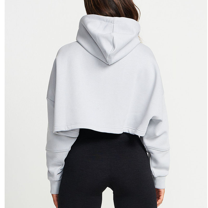 Michaela | Sportieve Cropped Hoodie met Rits