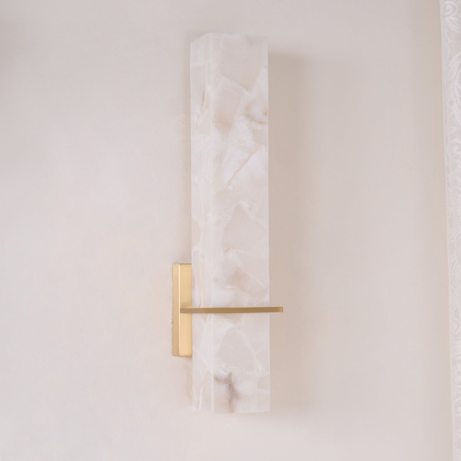 Almoran - Alabaster Brass LED Wall Lamp