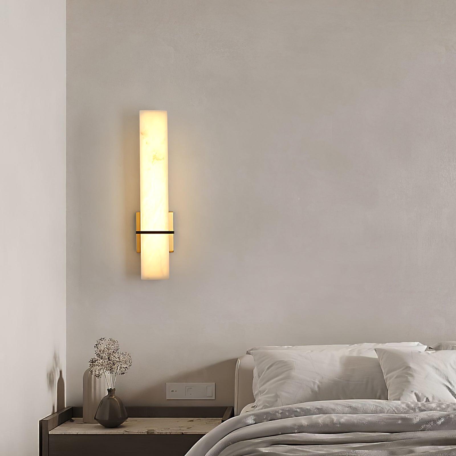 Almoran - Alabaster Brass LED Wall Lamp