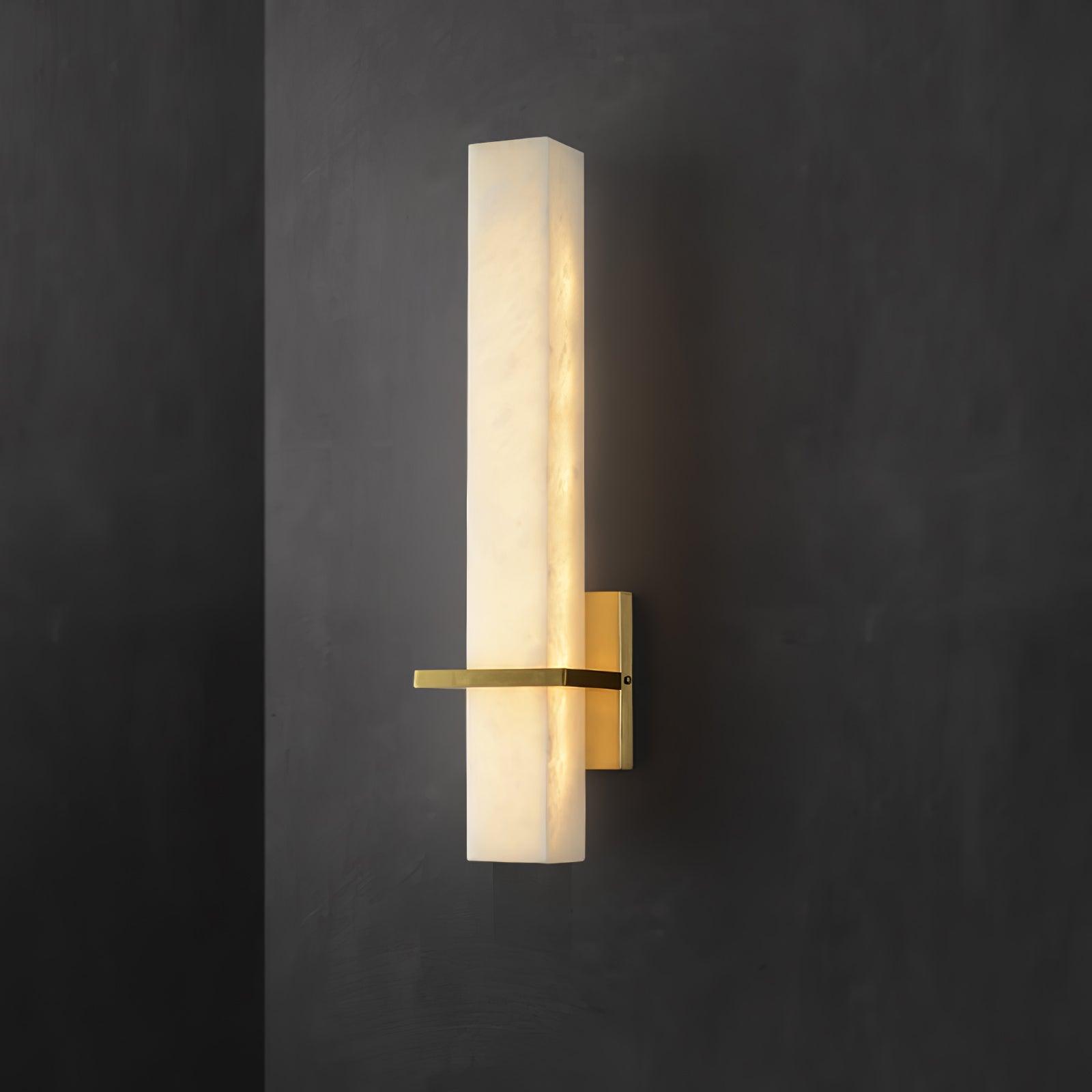 Almoran - Alabaster Brass LED Wall Lamp