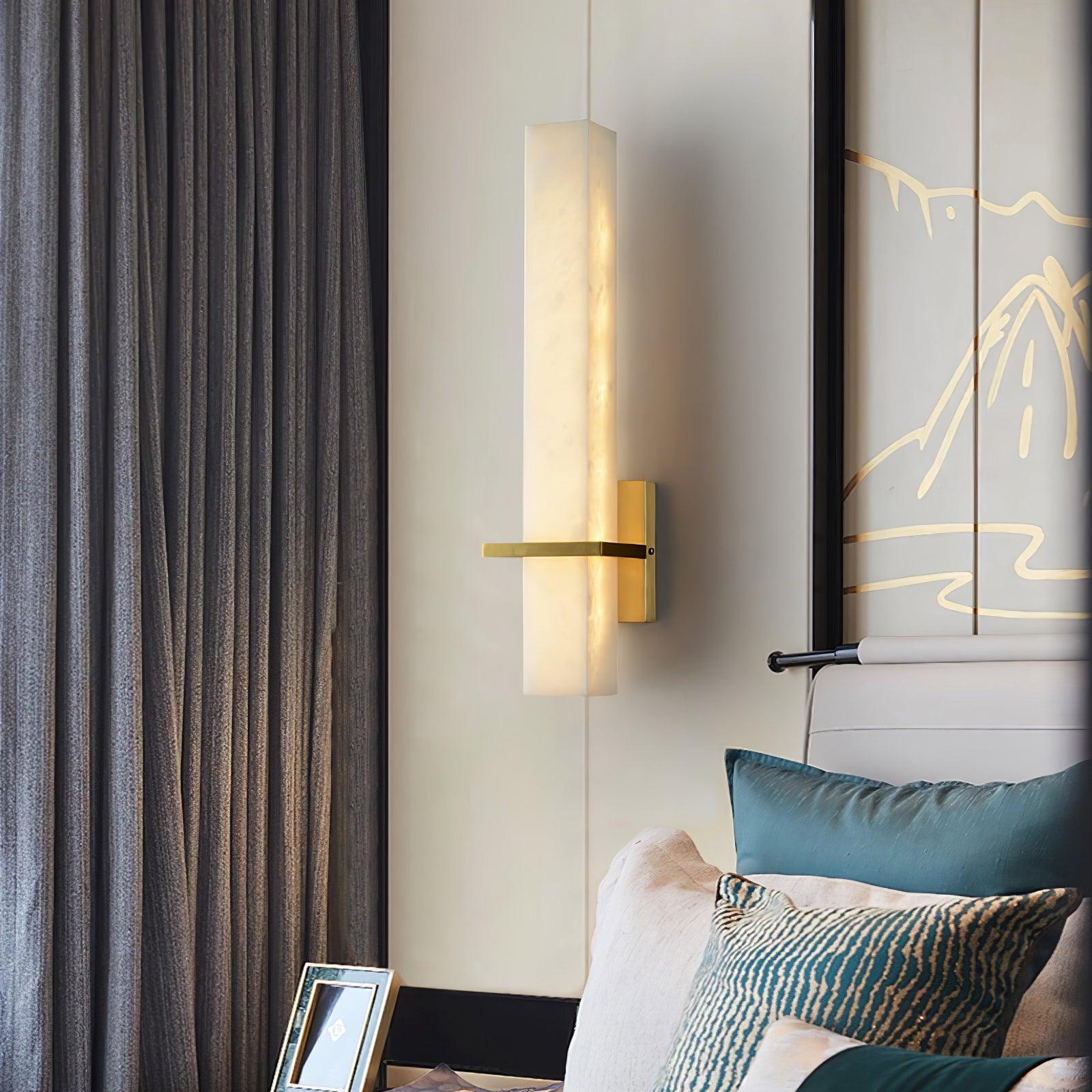 Almoran - Alabaster Brass LED Wall Lamp