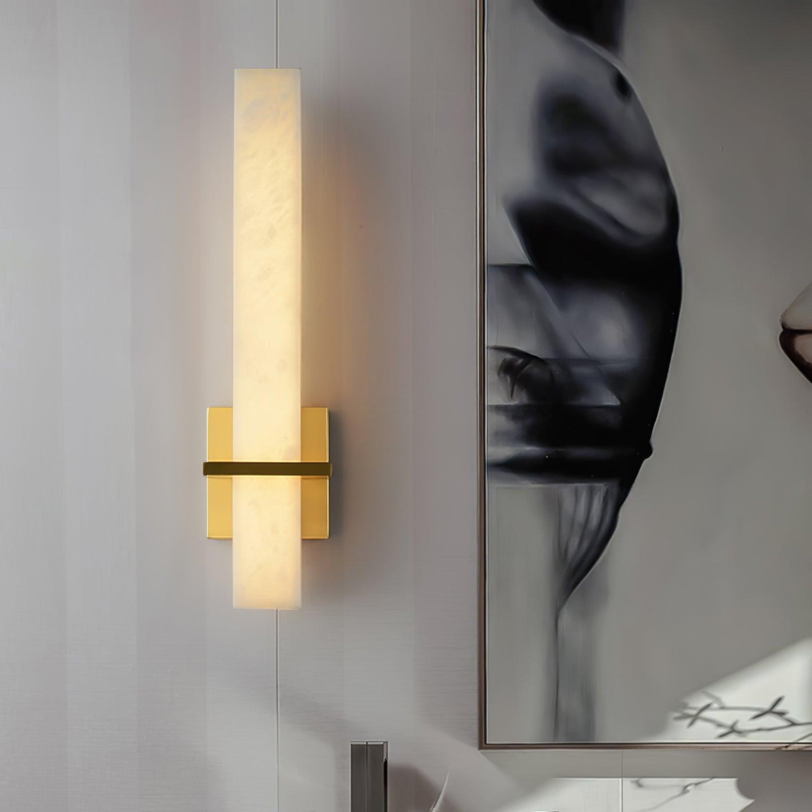 Almoran - Alabaster Brass LED Wall Lamp