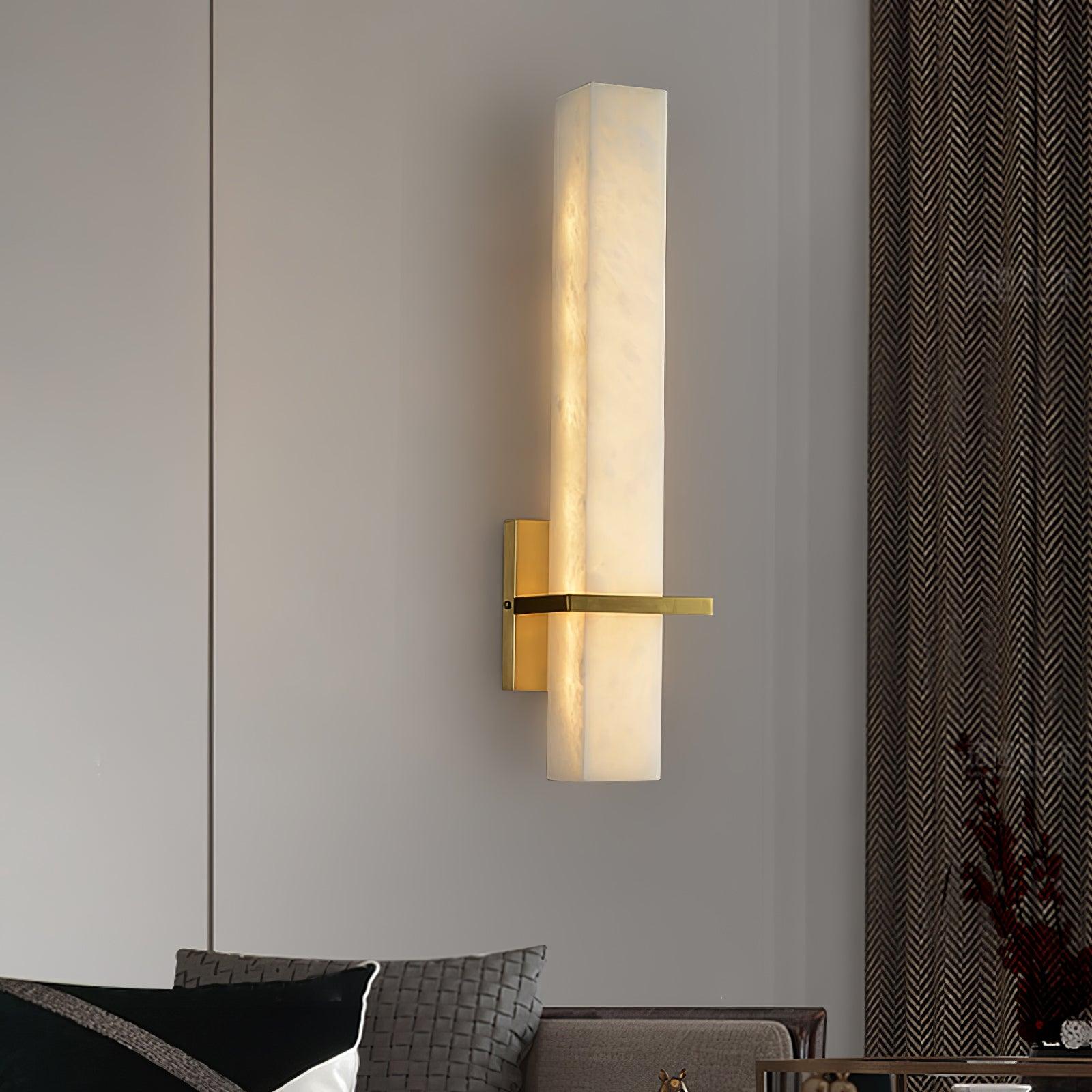 Almoran - Alabaster Brass LED Wall Lamp