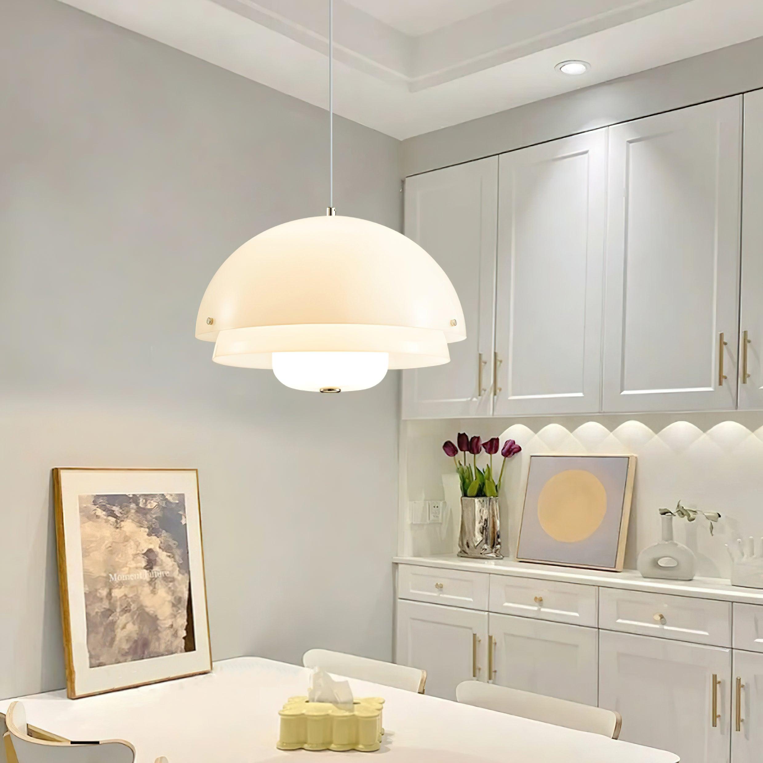 Cuthean – Milky White Glass Pendant Light