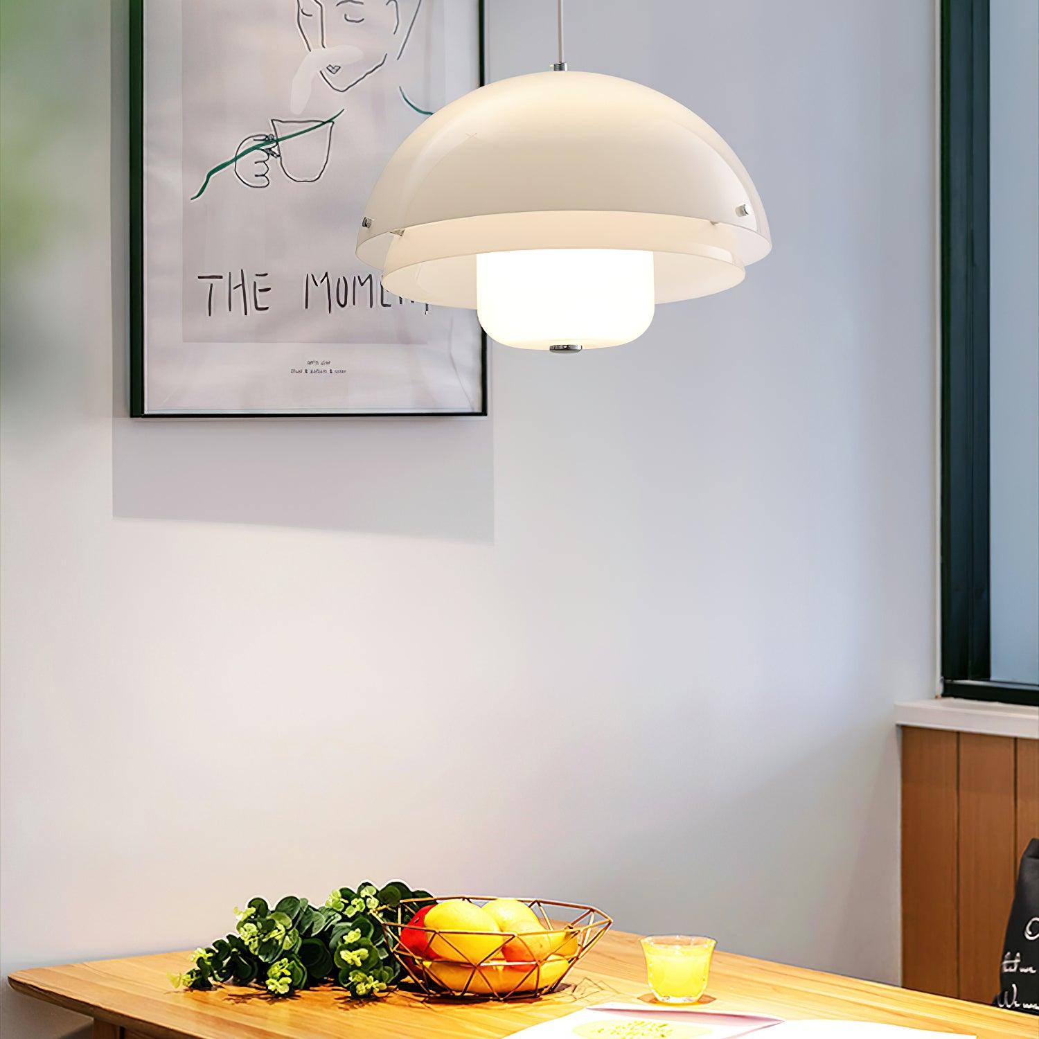 Cuthean – Milky White Glass Pendant Light