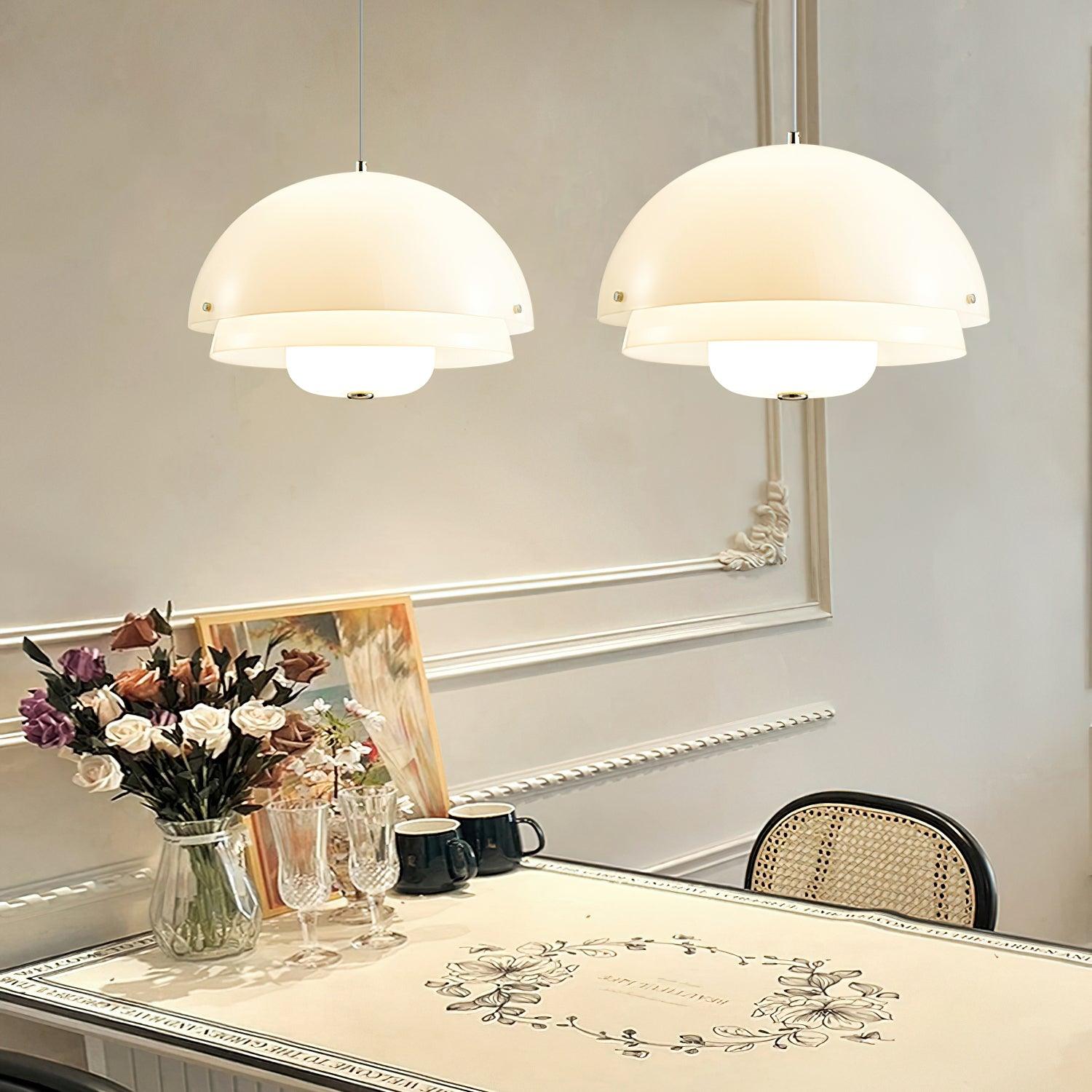 Cuthean – Milky White Glass Pendant Light