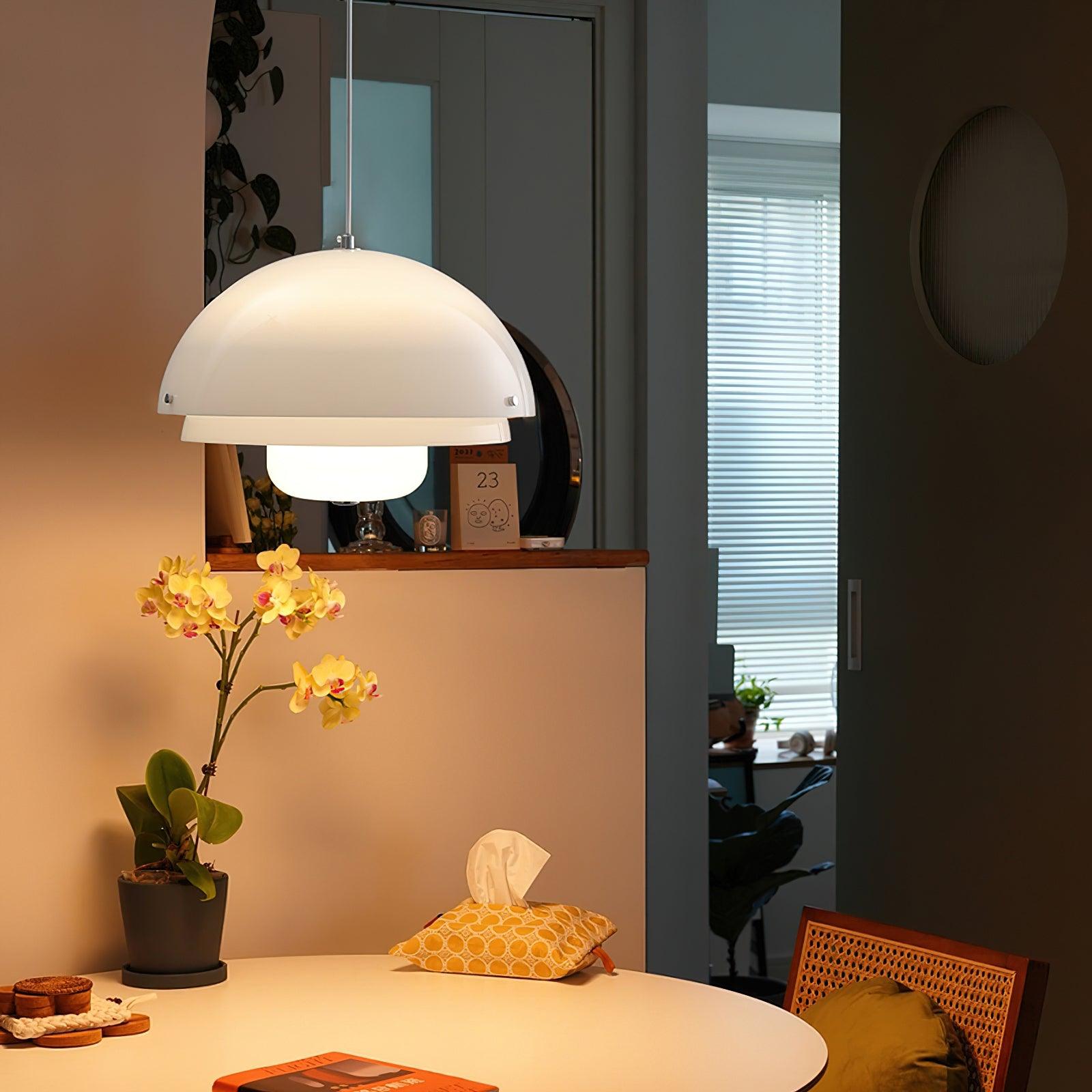 Cuthean – Milky White Glass Pendant Light