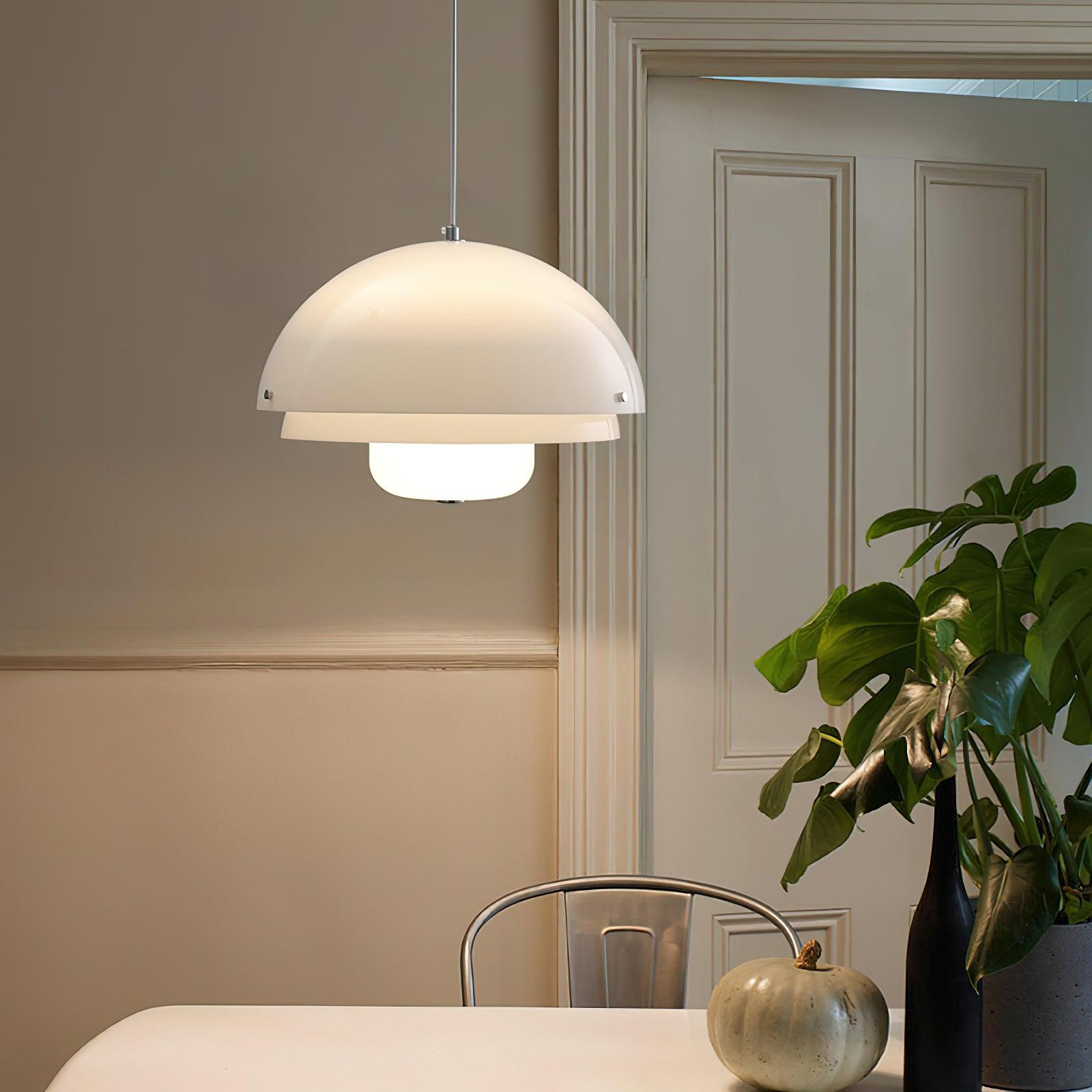 Cuthean – Milky White Glass Pendant Light