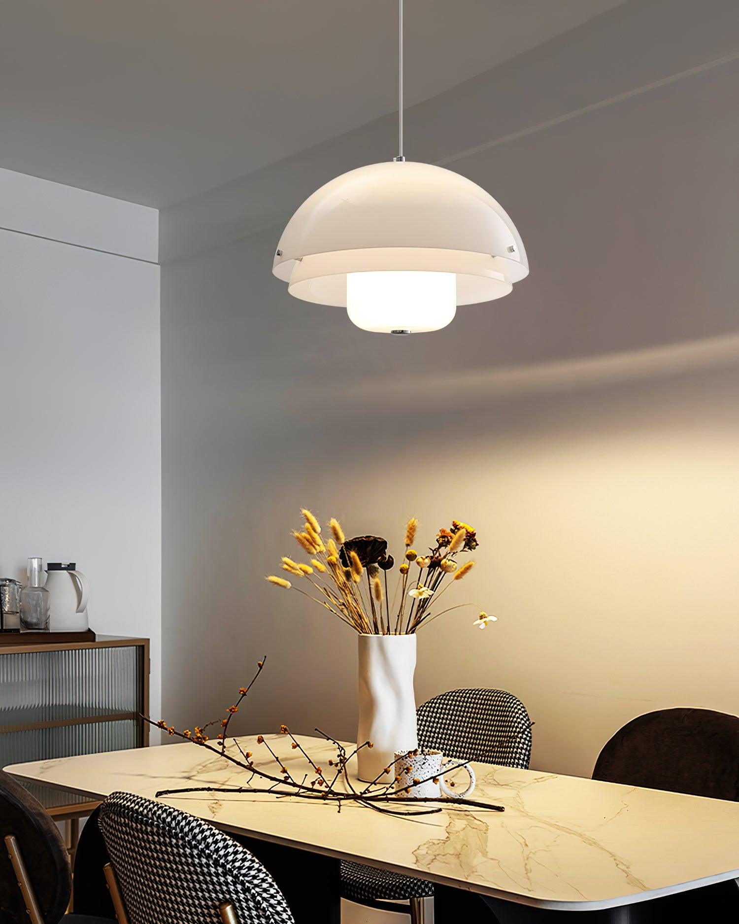 Cuthean – Milky White Glass Pendant Light