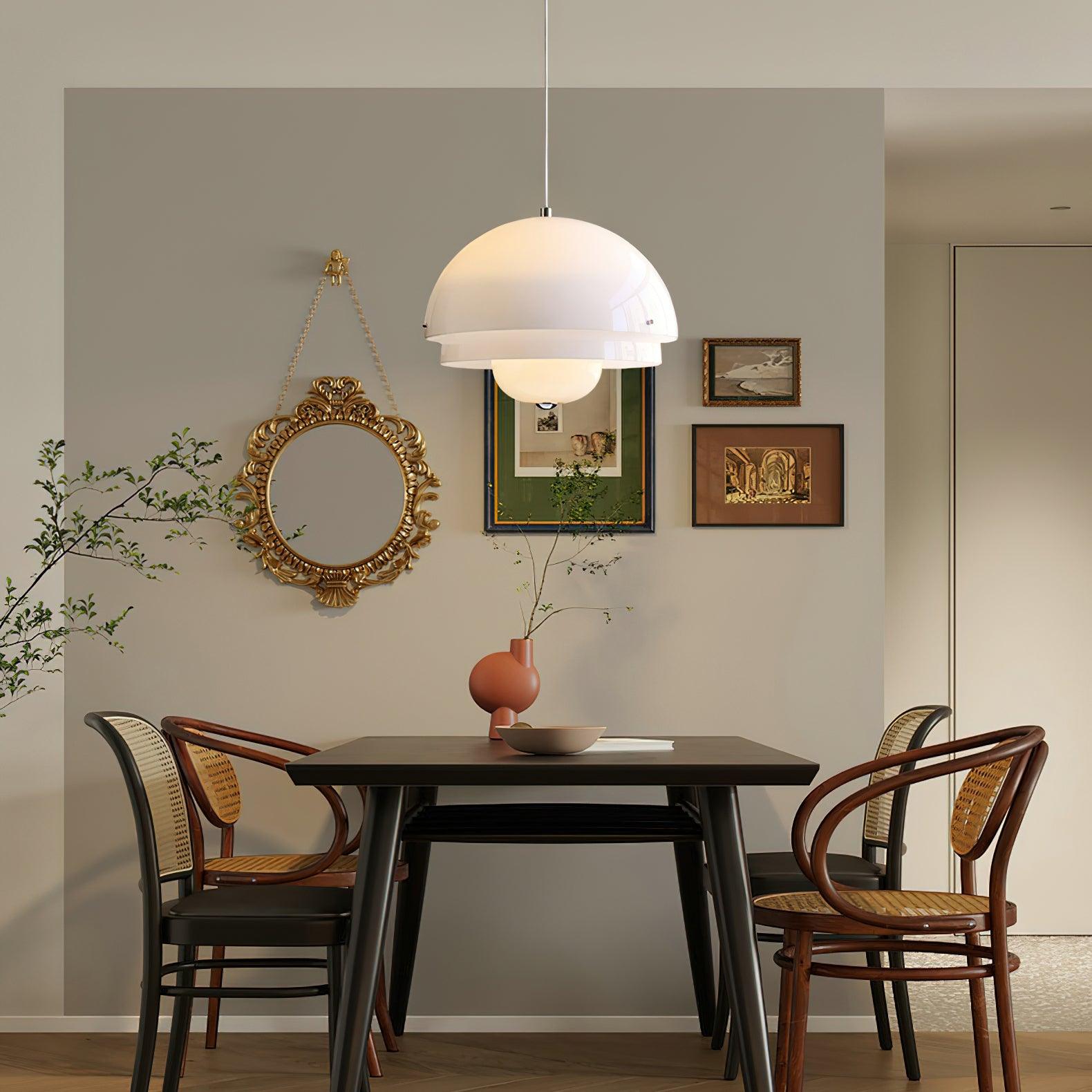 Cuthean – Milky White Glass Pendant Light