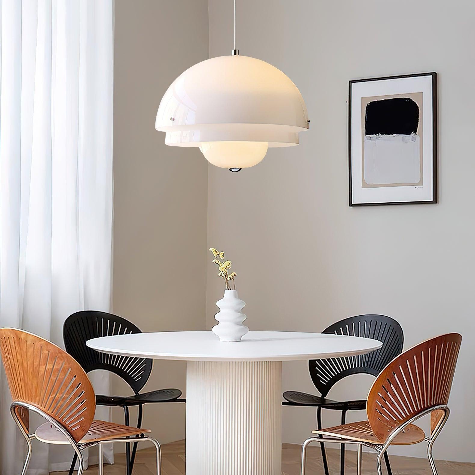 Cuthean – Milky White Glass Pendant Light