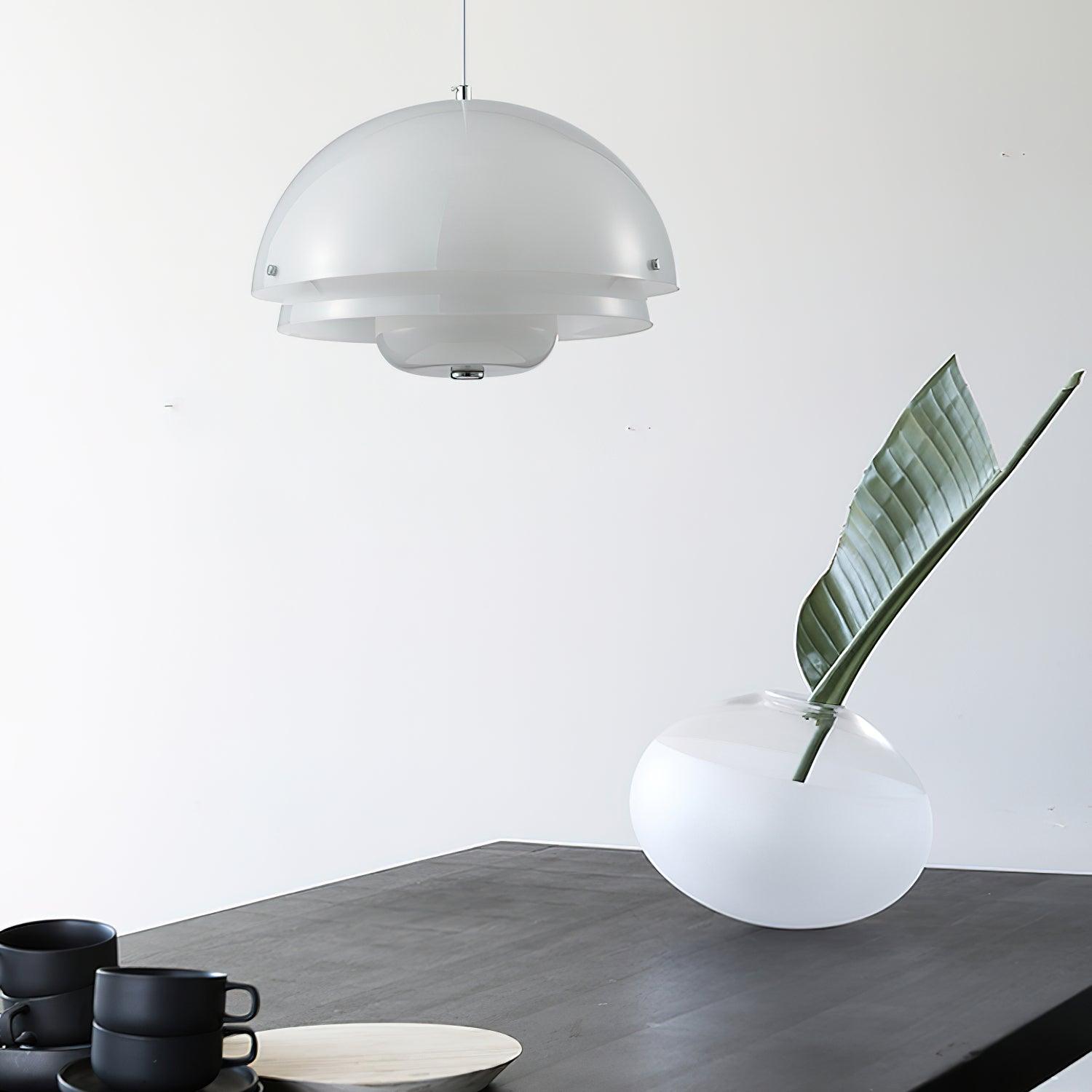 Cuthean – Milky White Glass Pendant Light