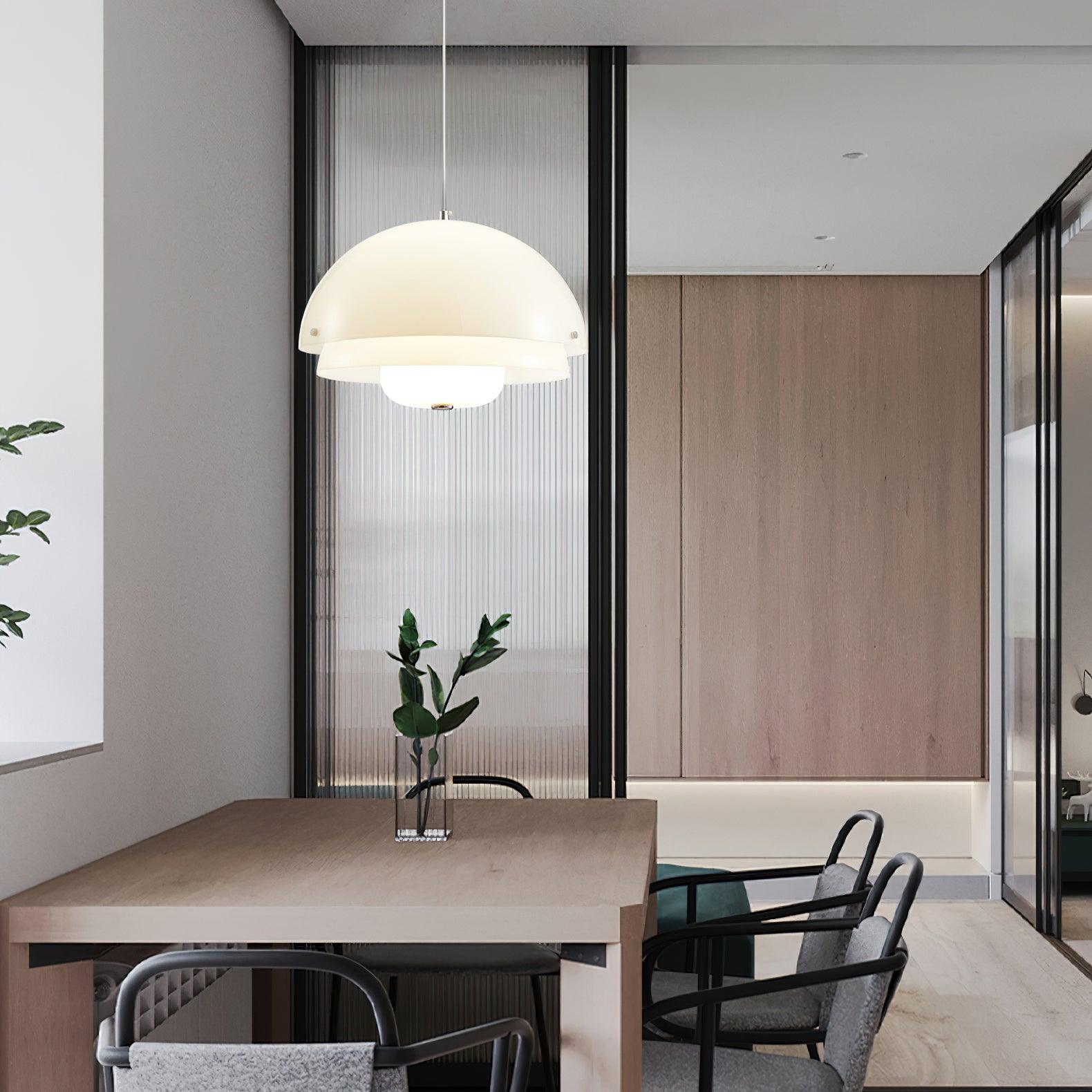 Cuthean – Milky White Glass Pendant Light