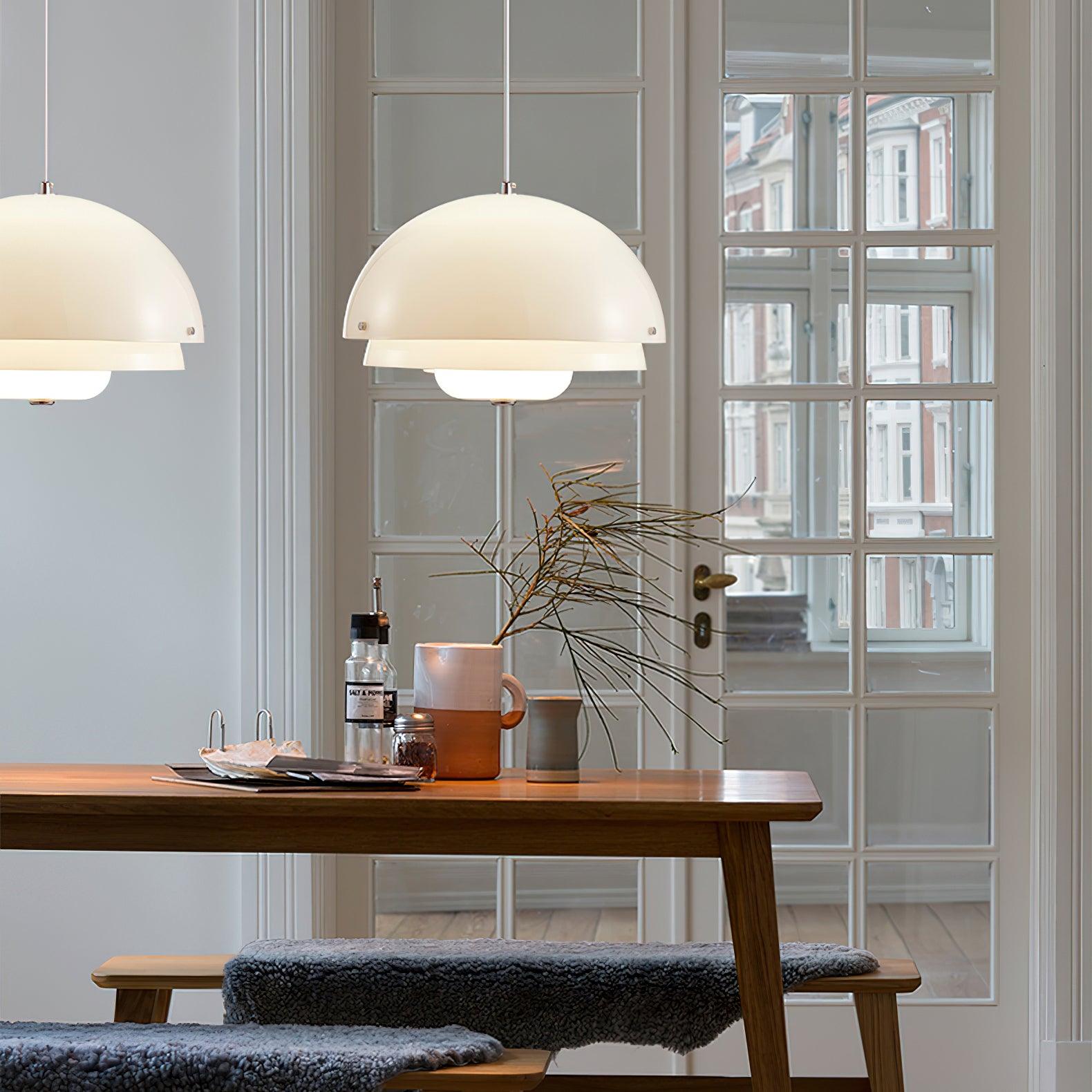 Cuthean – Milky White Glass Pendant Light