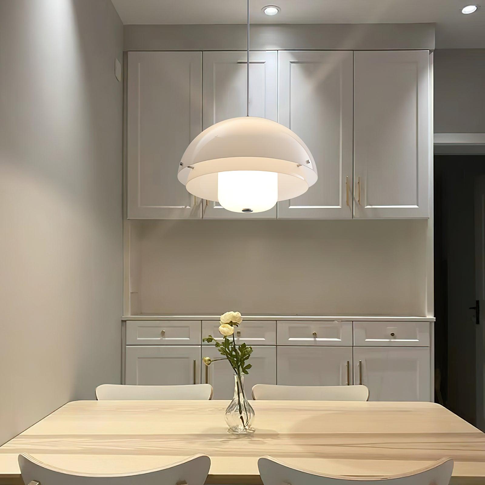 Cuthean – Milky White Glass Pendant Light