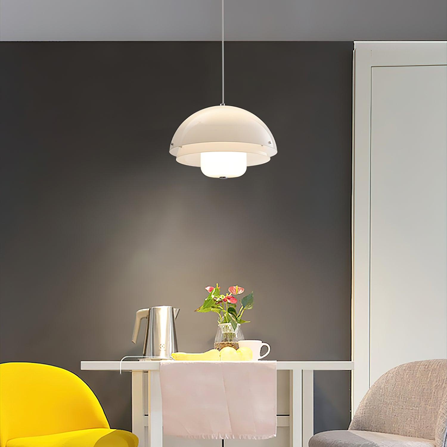 Cuthean – Milky White Glass Pendant Light